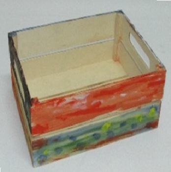 Caja mini multicolor de madera